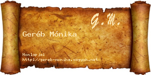 Geréb Mónika névjegykártya